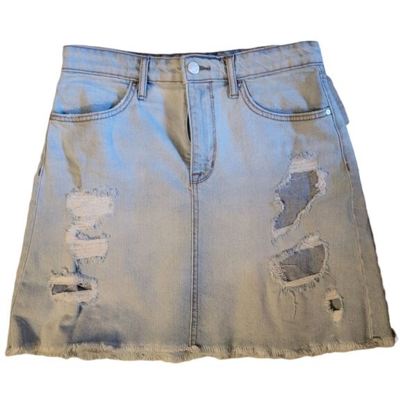 William Rast Distressed Denim Skirt Size 5 - Picture 2 of 5